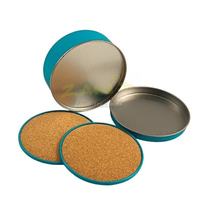 Tin can cork coaster