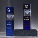 Diamond Square Pillar Crystal Trophy