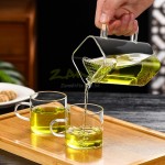 月牙過濾玻璃茶壺玻璃杯套裝
