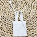 Mini Canvas Bag Key Charm