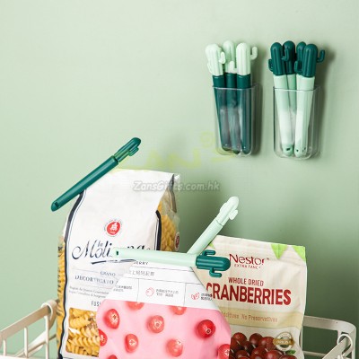Cactus Refrigerator Magnet Sealing Clip