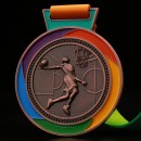 Basketball Metal Medal
