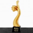 Thumbs-up Resin Crystal Trophy