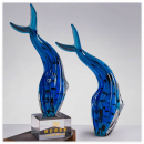 琉璃鯨魚水晶獎座