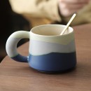釉畫三彩陶瓷杯