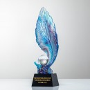 Feather Crystal Award Trophy