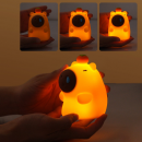 Capybara taps the small night light Capybara taps the small night light