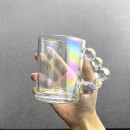 泡泡手把玻璃杯