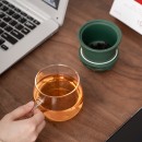 Zhaocai Cat Glass Tea Cup