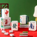 Mahjong - shaped lucky ceramic cup
