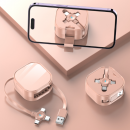 Retractable storage stand three-in-one data cable