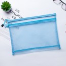 Mesh Double Layer Zipper Document Bag