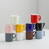 Numbers handle ceramic cup