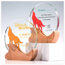 Creative Solid Wood Crystal Trophy