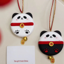 Hand-painted panda aromatherapy gypsum pendant