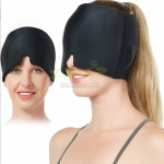 Cold and hot compress ice pack headgear and eye mask
