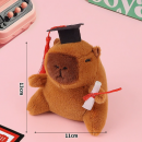 Capybara plush doll keychain