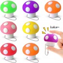 Mushroom Stress Relief Button Keychain Pendant