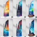 Color Printed Crystal Trophy