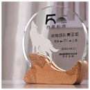 Creative Solid Wood Crystal Trophy