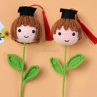 Graduates Knitting Doll Bouquets