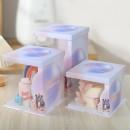 Fully transparent cake packaging box