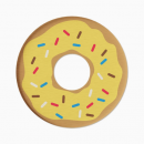 甜甜圈圓形矽藻泥杯墊