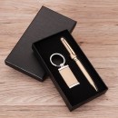 Wood Key Chain Business Card Clip Pen Set