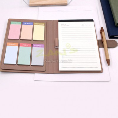 PU Notebook with Sticky