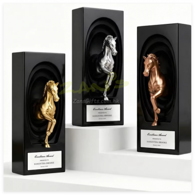 Year of the Horse Metal Crystal Award Trophy
