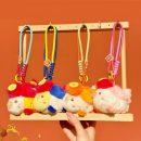 Small Fish Blowing Bubbles Plush Keychain Pendant
