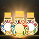 彩虹款金屬獎牌