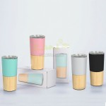 Bamboo Stainless Steel Thermal Mug