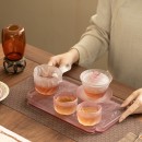 日式琉璃紫磨砂茶具套裝