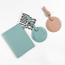 PU Luggage Tag and Passport Case Gift Set