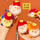 Small Fish Blowing Bubbles Plush Keychain Pendant