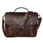 復古真皮公事電腦包