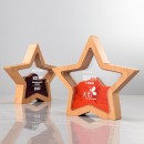 星星實木獎座