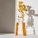 Creative Year of the Dragon Glass Crystal Trophy