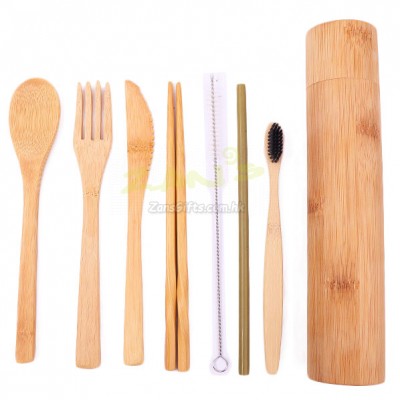 Eco-friendly Tableware with Bamboo Tube