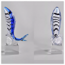 琉璃鯨魚水晶獎座