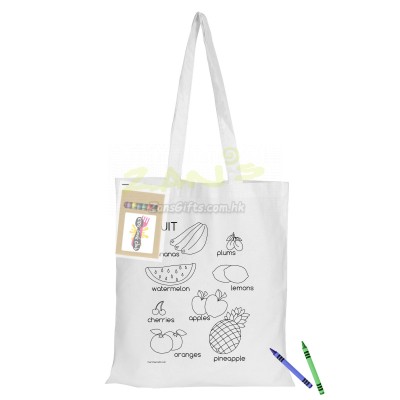 Colouring White Calico Bag No Gusset