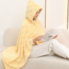 Snap-button shawl hooded blanket