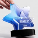 Color Printed Star Crystal Trophy