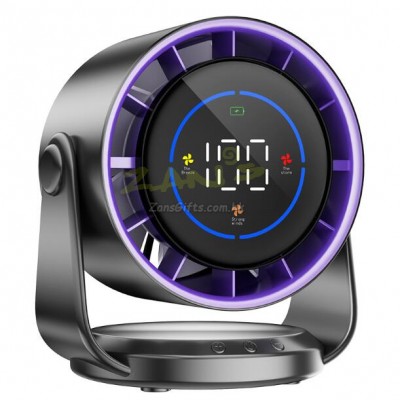 Desktop Shaking Digital Display Fan