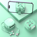 Retractable storage stand three-in-one data cable