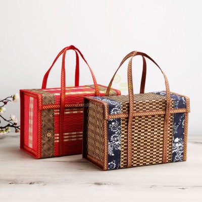 Bamboo woven basket