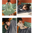 Storable flannel nap blanket