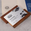 Solid Wood Crystal Geometric Medal