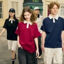Color-Blocked Three-Striped Polo Shirt